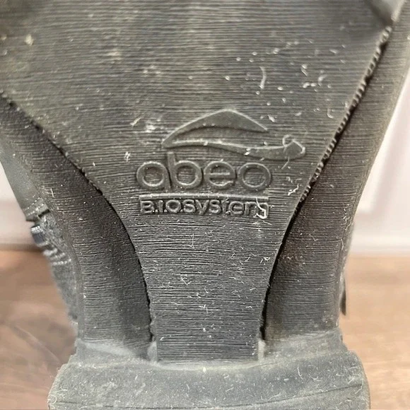 ABEO Verity Leather Combat/Moto Boots Lace Up Buckle Accent EUC Gray Size 9.5N - Picture 14 of 16